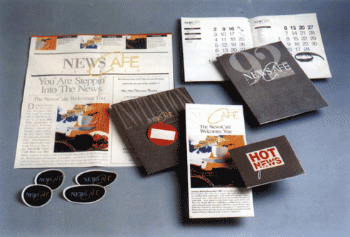 Desain Identity “News Cafe” karya Gauri Nasution pada JADEX ‘92 (b)