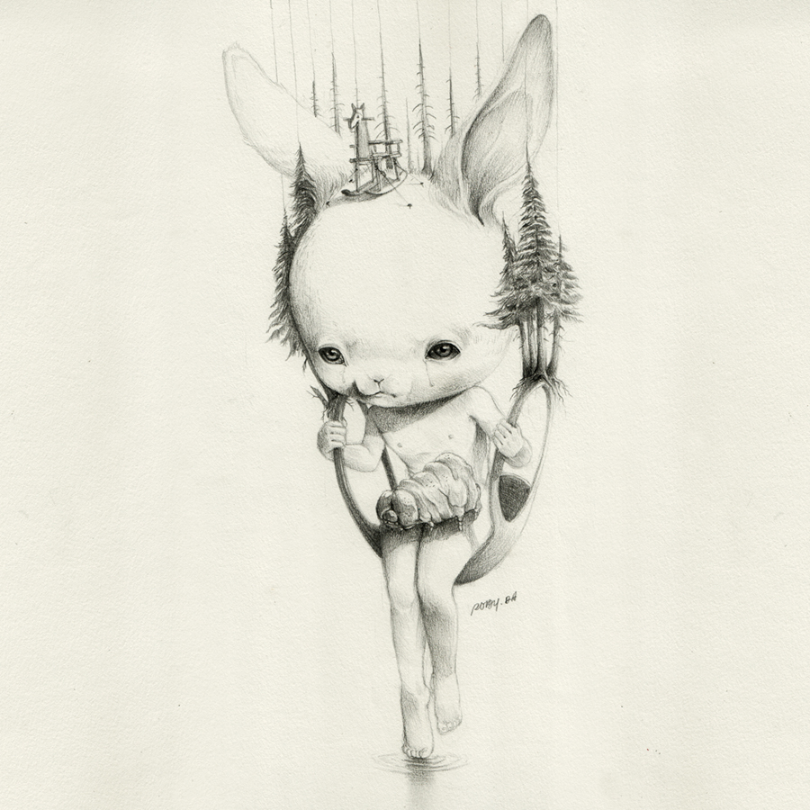 Roby-Dwi-Antono-Tire-Swing-and-The-Caterpillar-Pencil-on-paper-27.5-cm-x-27.5-cm-2012-jpg