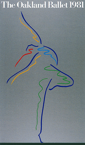 Poster designed by John Casado for the Oakland Ballet 1981