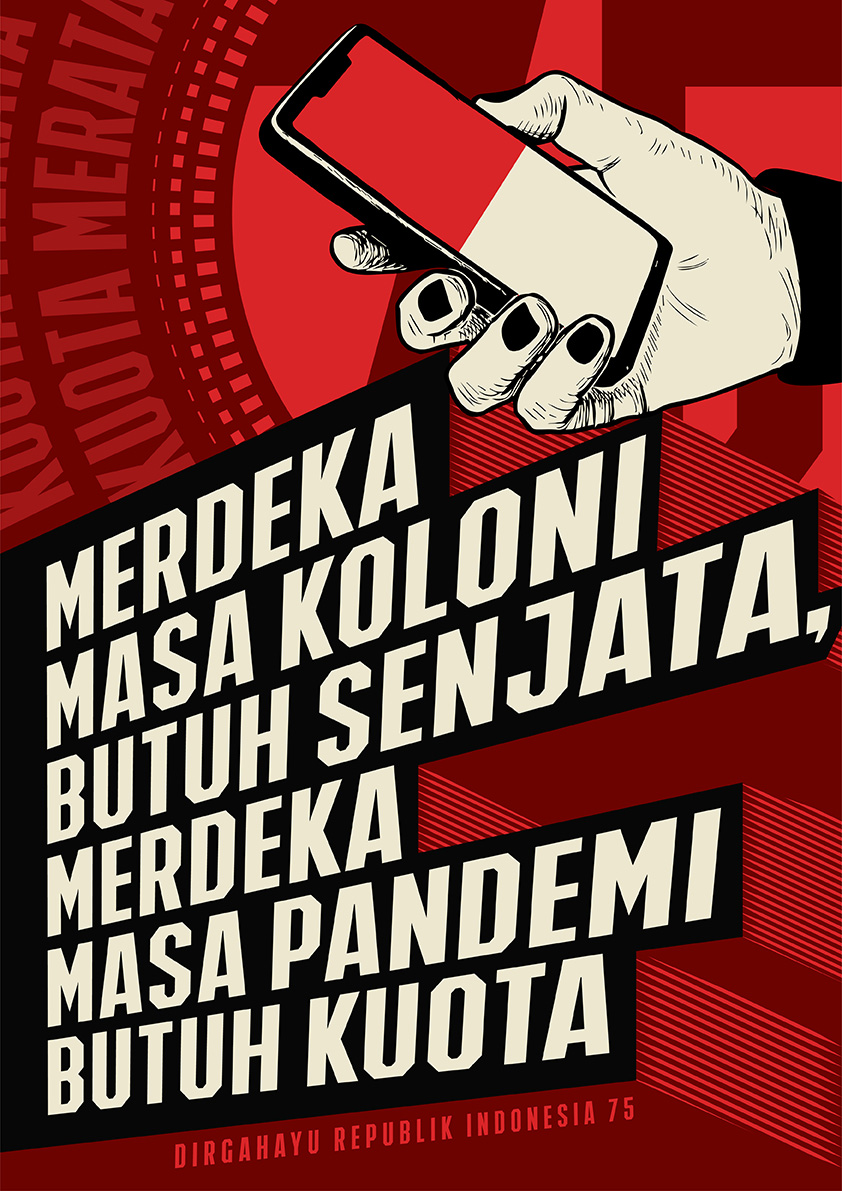 Poster semangat kemerdekaan di tengah pandemi